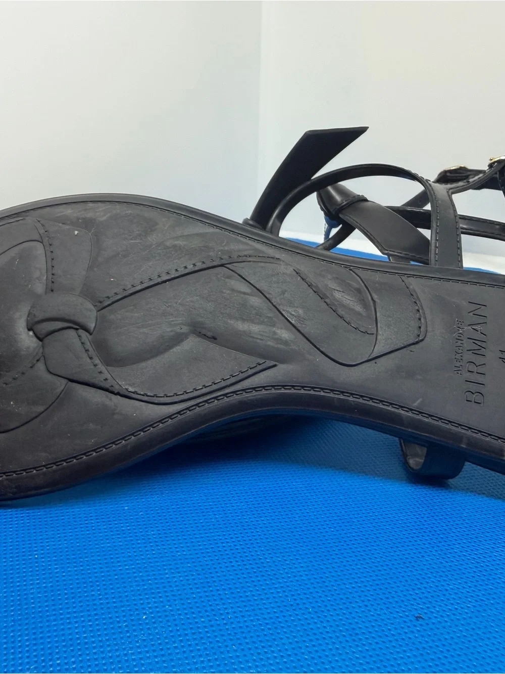 Alexandre Birman Black Bow Toe-Post Sandals